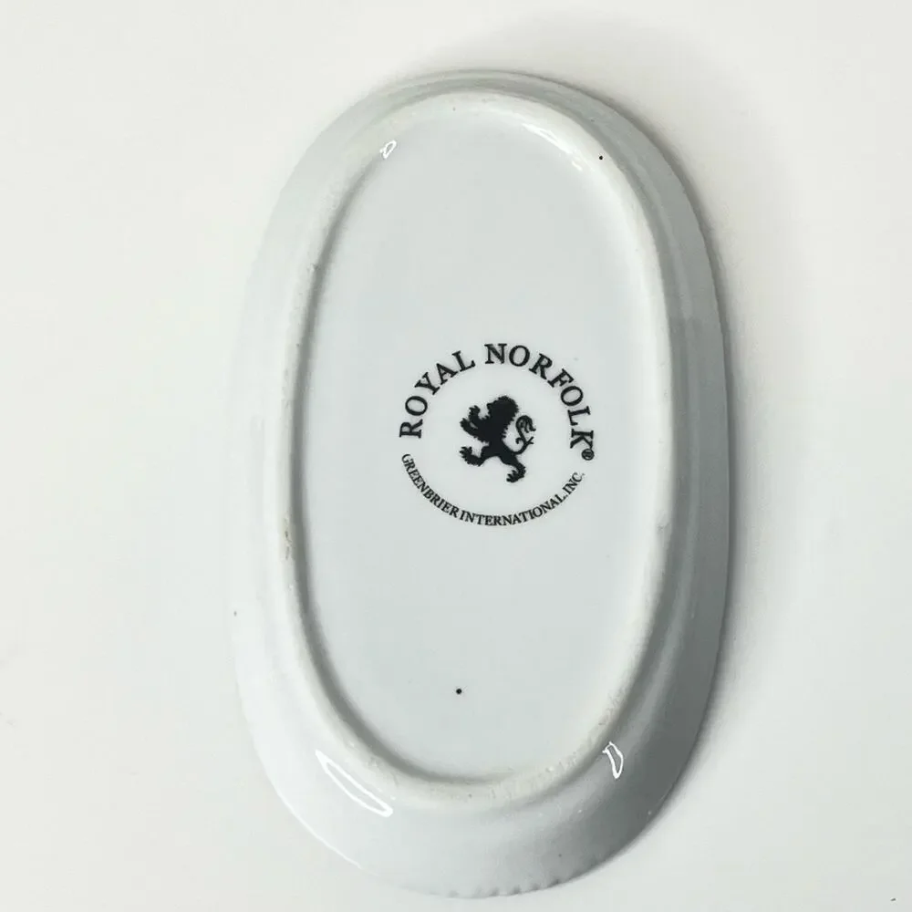 Royal Norfolk Soap Dish Trinket Ring Jewelry Dresser Tray 5.5